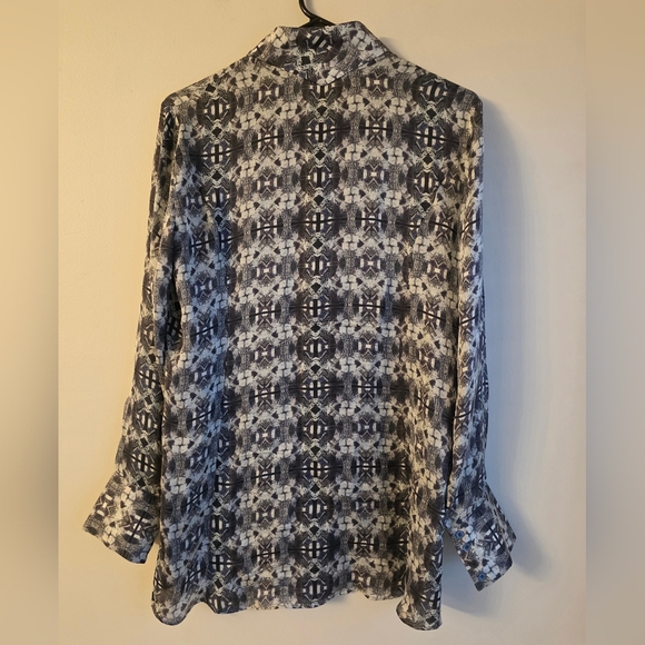 Theyskens' Theory Gray Patterned Button Down Shirt - Picture 11 of 16